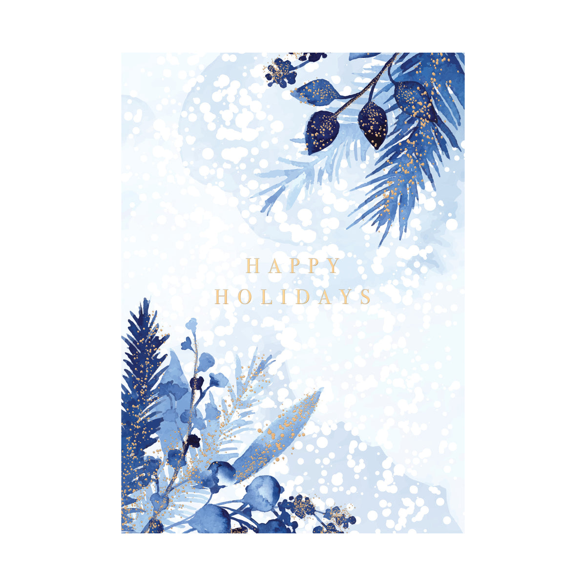 5 x 7 Foldover Card Set 80lb - Holiday Blues