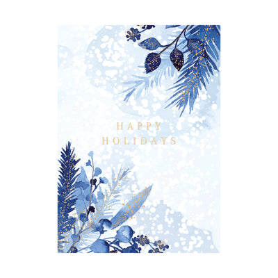 5 x 7 Foldover Card Set 80lb - Holiday Blues