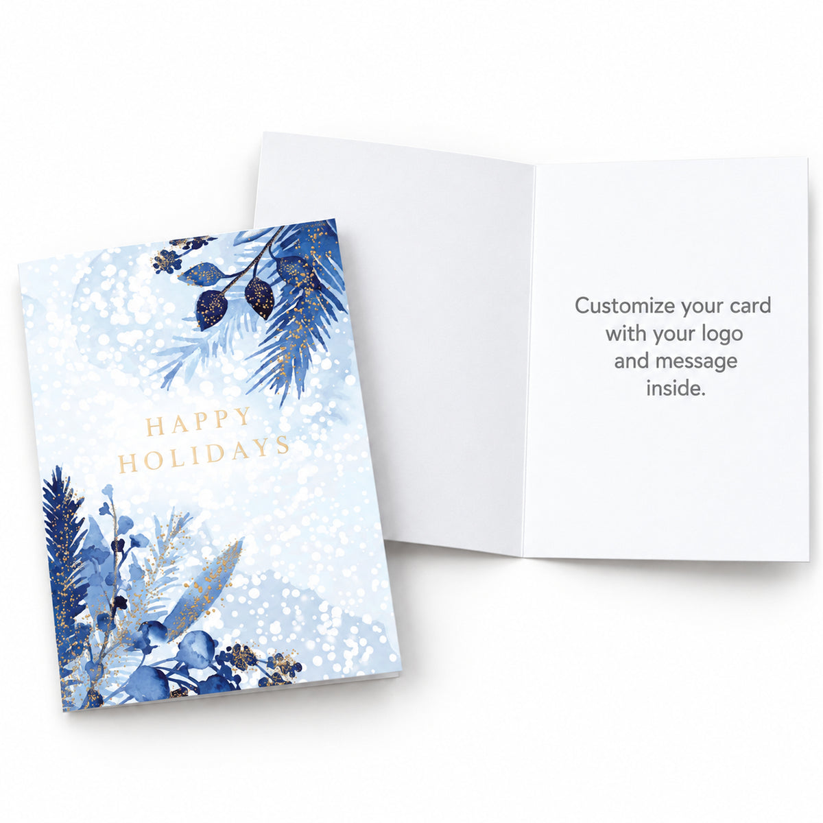 5 x 7 Foldover Card Set 80lb - Holiday Blues