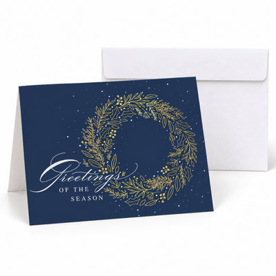 5 x 7 Foldover Card Set 80lb - Exquisite Wreath