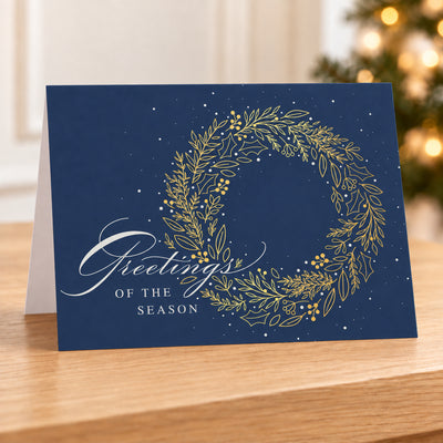 5 x 7 Foldover Card Set 80lb - Exquisite Wreath