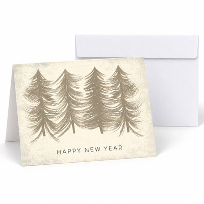 7 x 5 Foldover Card Set 80lb - Whimsy Treeline