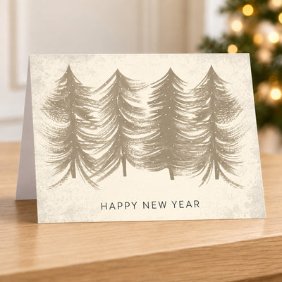 7 x 5 Foldover Card Set 80lb - Whimsy Treeline