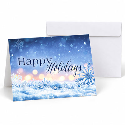 7 x 5 Foldover Card Set 80lb - Winter Crystals
