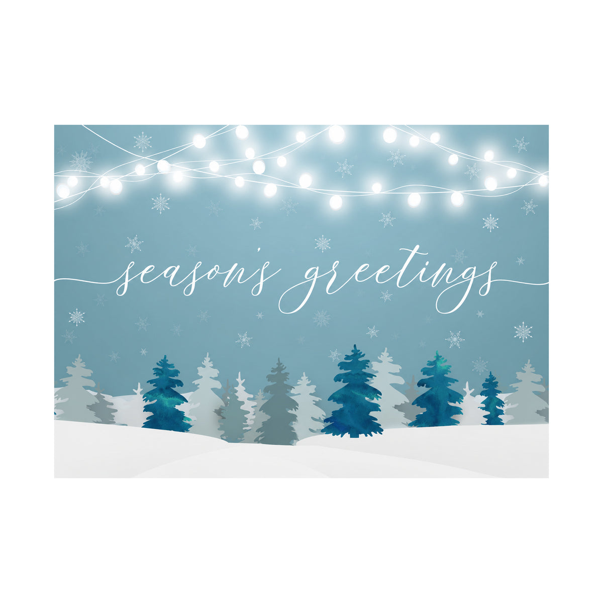 7 x 5 Foldover Card Set 80lb - Frosty Greetings