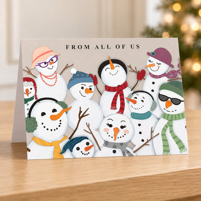 7 x 5 Foldover Card Set 80lb - Snowman Festivities