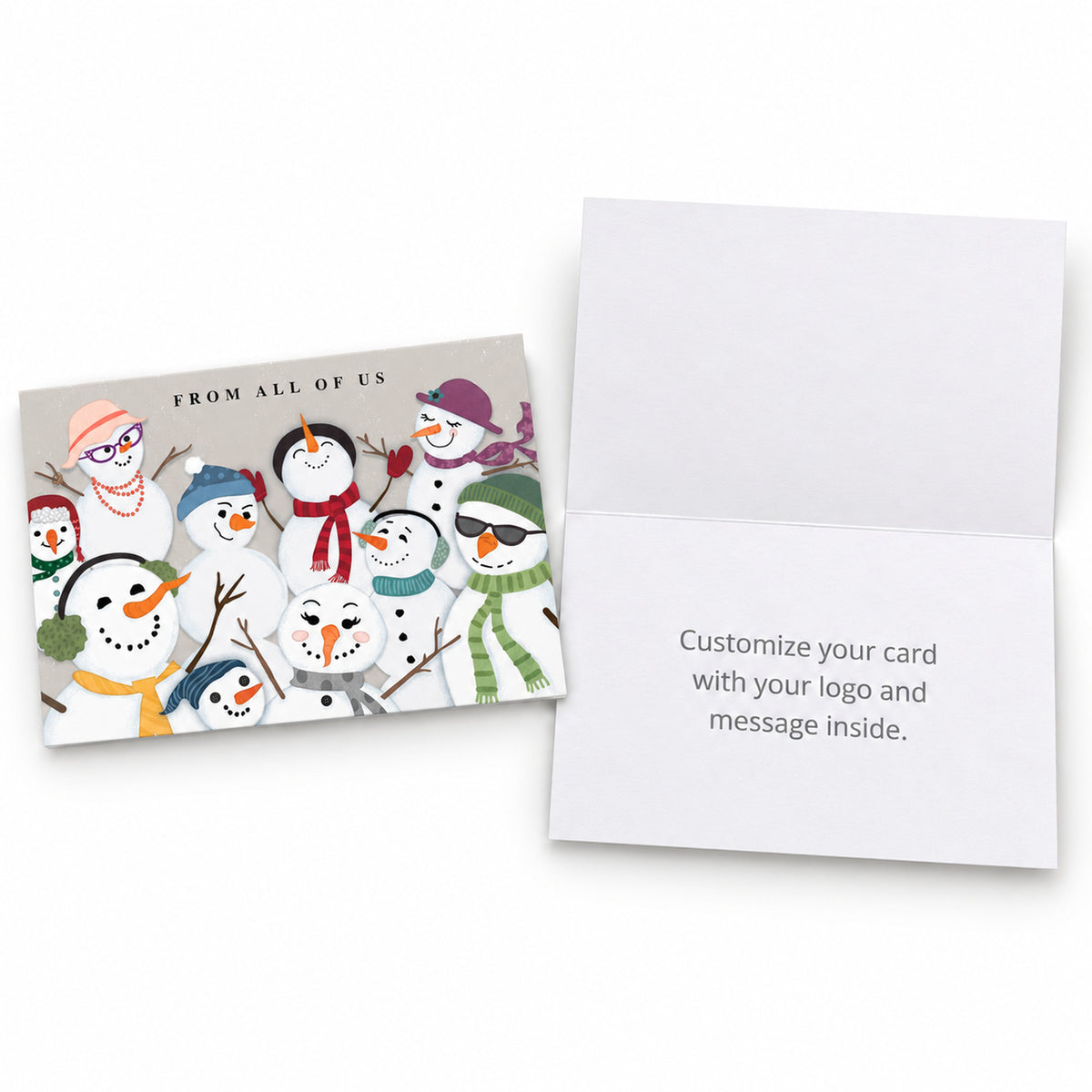 7 x 5 Foldover Card Set 80lb - Snowman Festivities