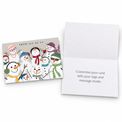 7 x 5 Foldover Card Set 80lb - Snowman Festivities
