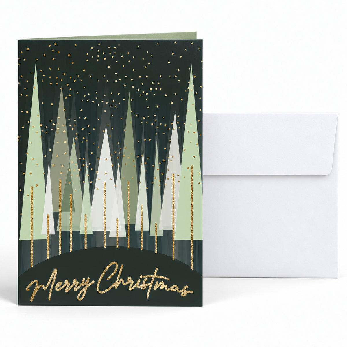 5 x 7 Foldover Card Set 80lb - Hunter Forest Holiday Calendar