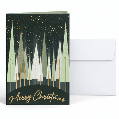 5 x 7 Foldover Card Set 80lb - Hunter Forest Holiday Calendar