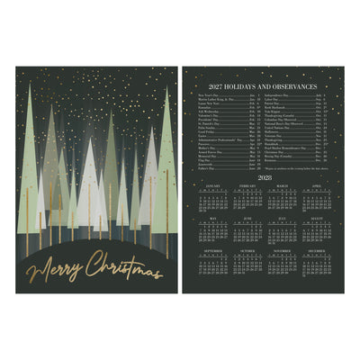 5 x 7 Foldover Card Set 80lb - Hunter Forest Holiday Calendar