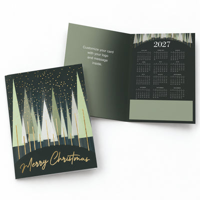 5 x 7 Foldover Card Set 80lb - Hunter Forest Holiday Calendar