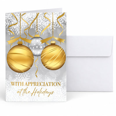 5 x 7 Foldover Card Set 80lb - Golden Appreciation Holiday Calendar