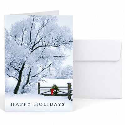 5 x 7 Foldover Card Set 80lb - Frosty Winter Holiday Calendar