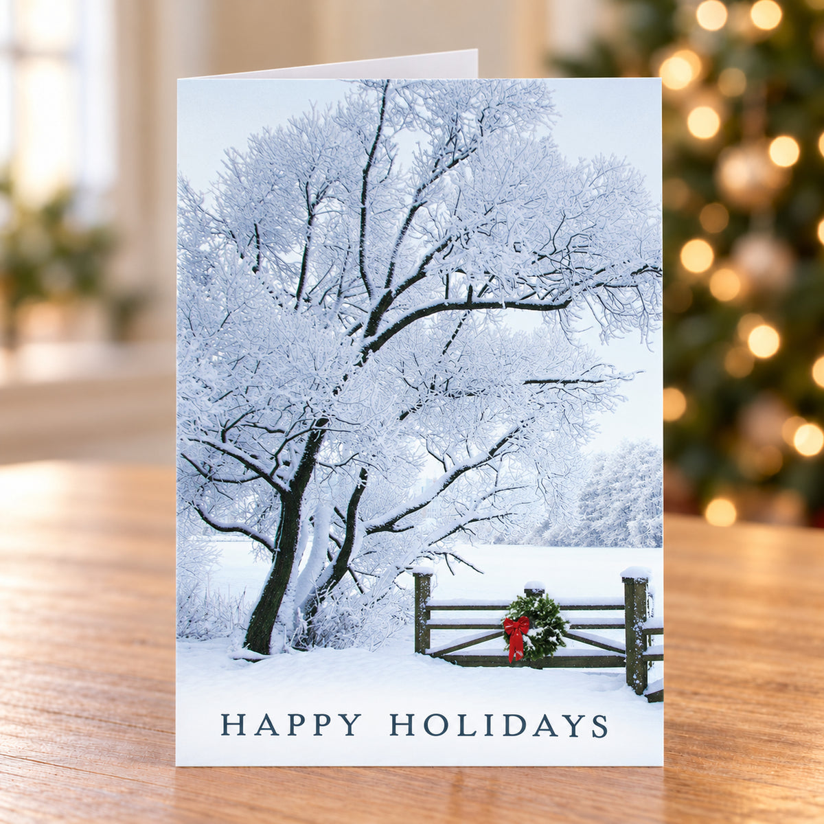 5 x 7 Foldover Card Set 80lb - Frosty Winter Holiday Calendar