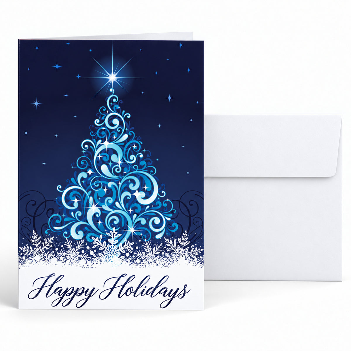 5 x 7 Foldover Card Set 80lb - Swirling Tree