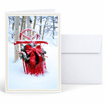 5 x 7 Foldover Card Set 80lb - Winter Activity
