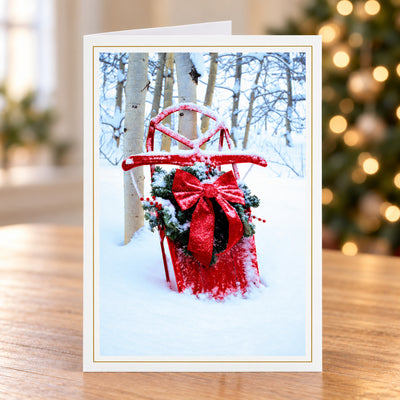 5 x 7 Foldover Card Set 80lb - Winter Activity
