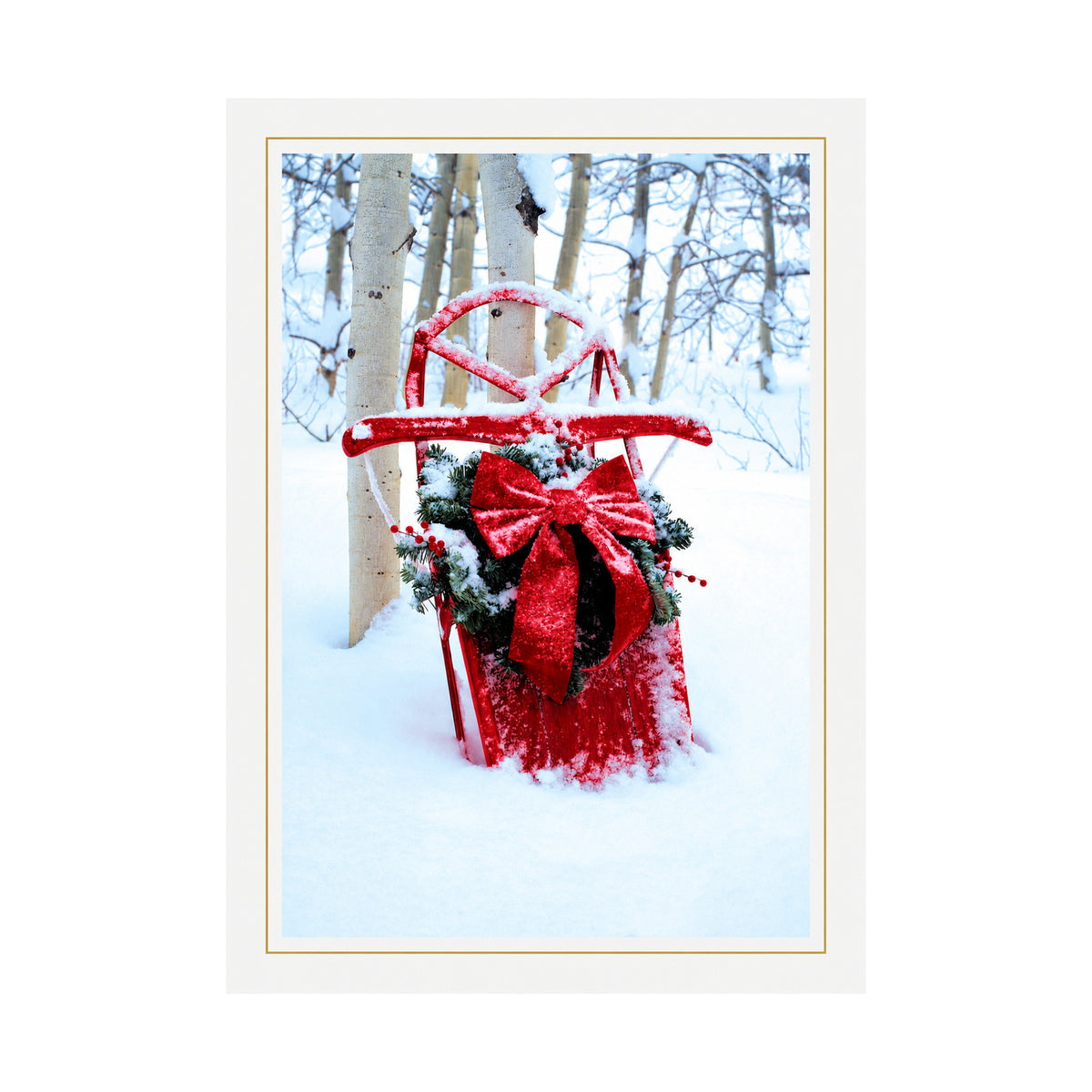 5 x 7 Foldover Card Set 80lb - Winter Activity