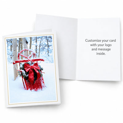5 x 7 Foldover Card Set 80lb - Winter Activity