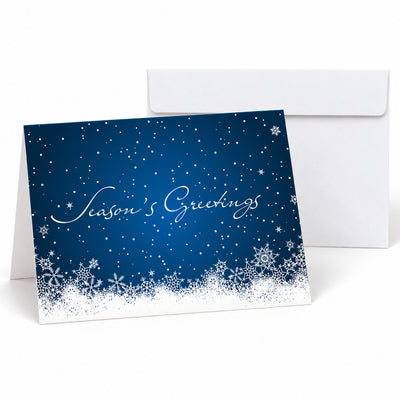 7 x 5 Foldover Card Set 80lb - Seasonal Flurries