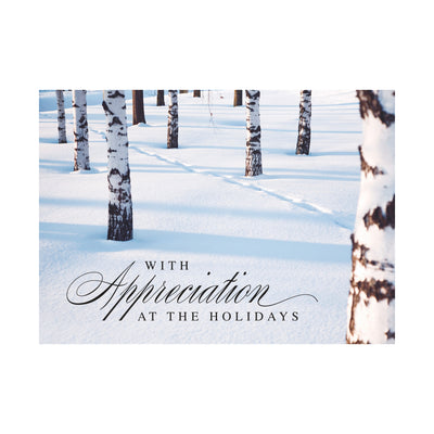 7 x 5 Foldover Card Set 80lb - Winter Gratitude