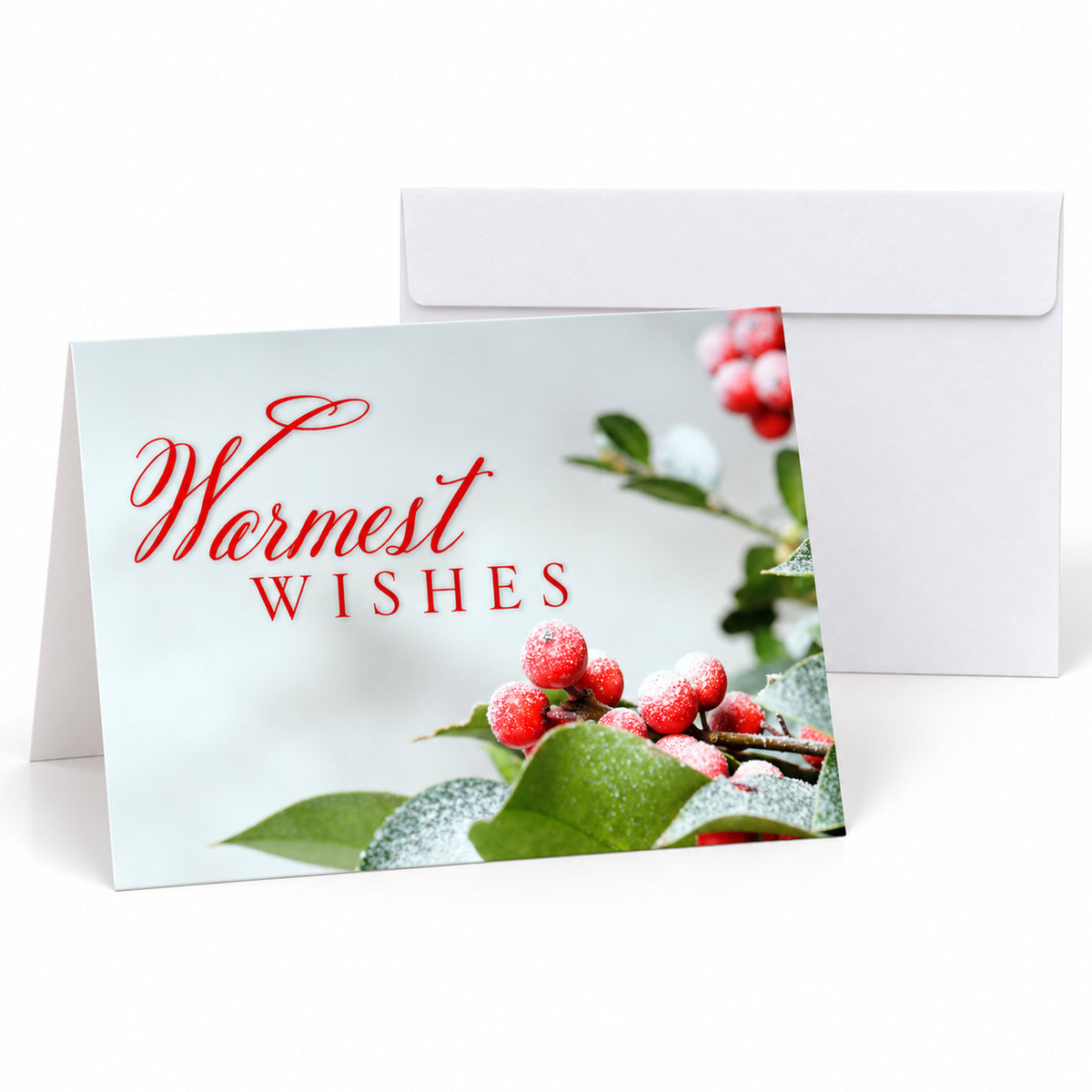 7 x 5 Foldover Card Set 80lb - Frosted Greenery