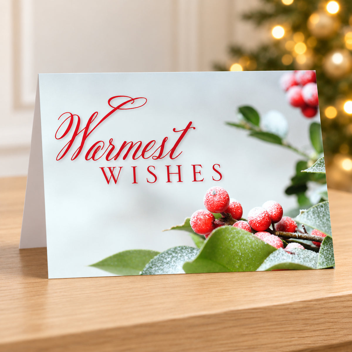 7 x 5 Foldover Card Set 80lb - Frosted Greenery