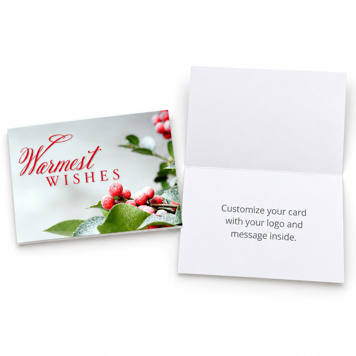 7 x 5 Foldover Card Set 80lb - Frosted Greenery