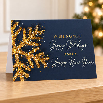 7 x 5 Foldover Card Set 80lb - Glittering Wishes