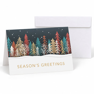 7 x 5 Foldover Card Set 80lb - Colored Treeline