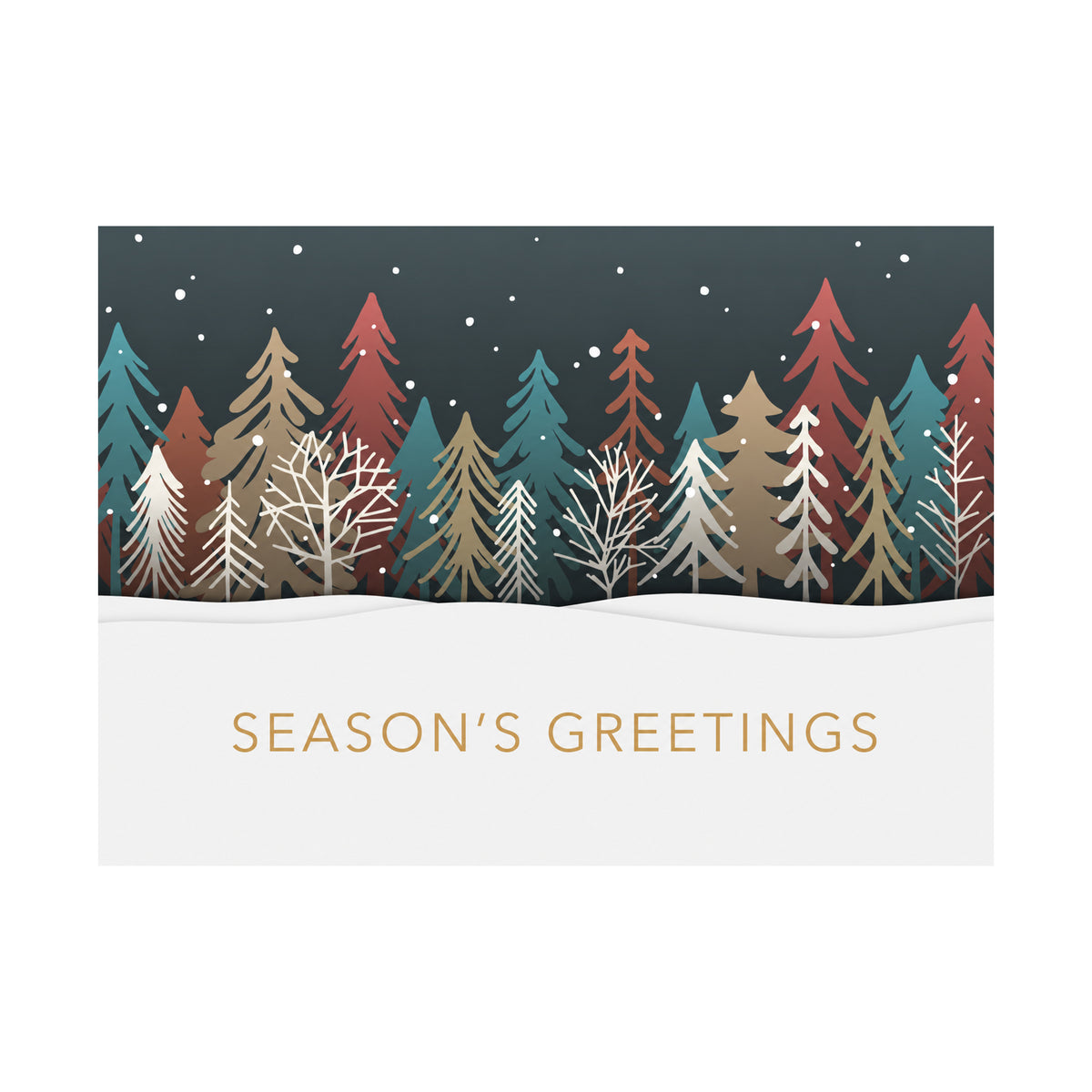 7 x 5 Foldover Card Set 80lb - Colored Treeline