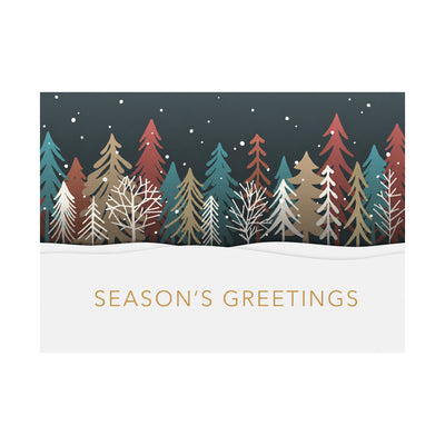 7 x 5 Foldover Card Set 80lb - Colored Treeline