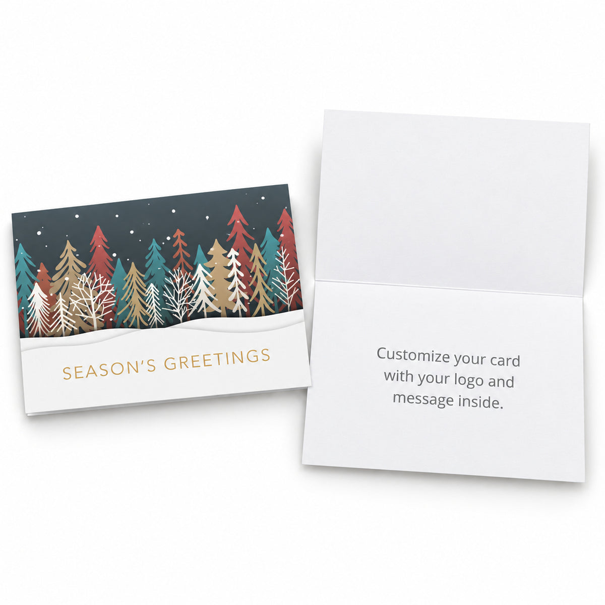 7 x 5 Foldover Card Set 80lb - Colored Treeline