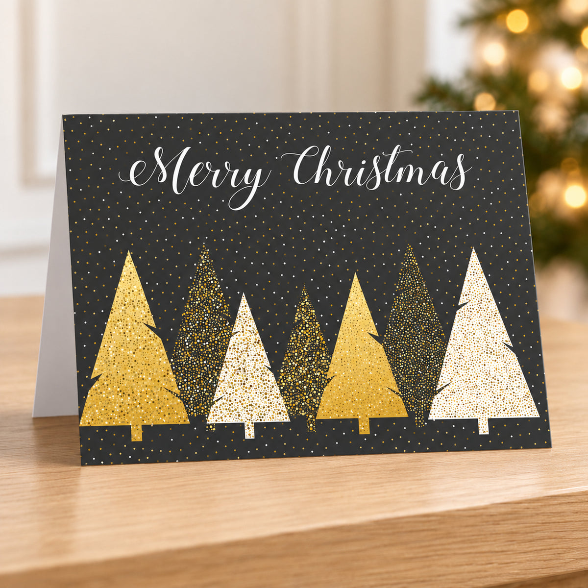 7 x 5 Foldover Card Set 80lb - Merry Christmas Simplicity