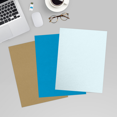 Aquamarine Blue Metallic 105lb 8 1/2 x 11 Cardstock