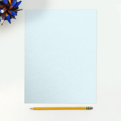 Aquamarine Blue Metallic 105lb 8 1/2 x 11 Cardstock