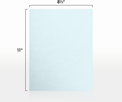 Aquamarine Blue Metallic 105lb 8 1/2 x 11 Cardstock
