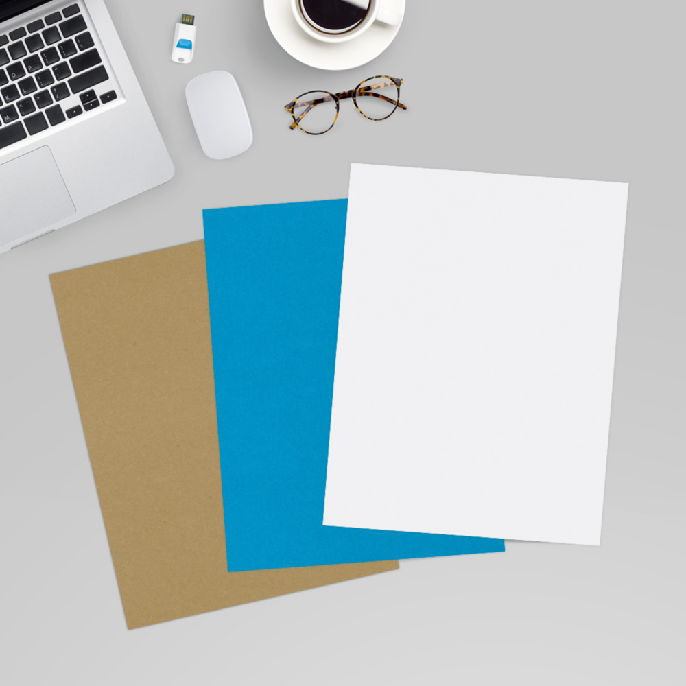 White Recycled 80lb 8 1/2 x 11 Cardstock