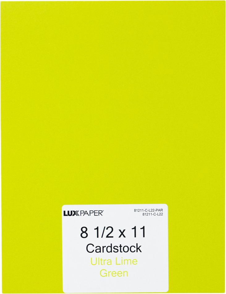 Wasabi Lime Green 100lb 8 1/2 x 11 Cardstock
