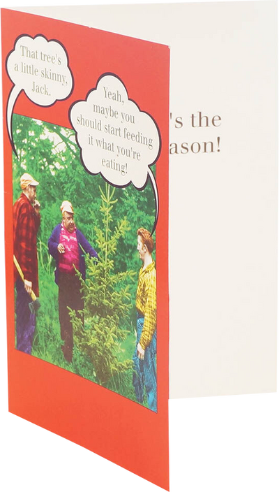 Skinny Christmas Tree A7 size Christmas Cards - 10 Pack