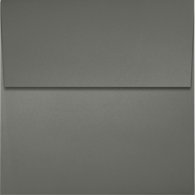 Dark Smoke Gray 32lb 3 1/4 x 3 1/4 Square Envelopes with Peel & Seal