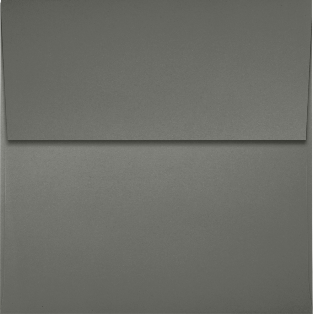 Dark Smoke Gray 32lb 3 1/4 x 3 1/4 Square Envelopes with Peel & Seal
