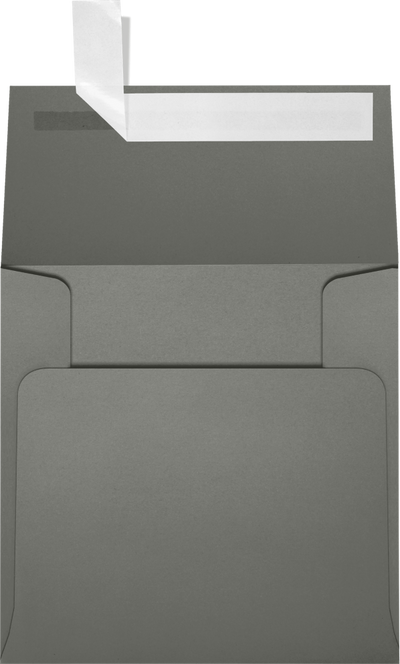 Dark Smoke Gray 32lb 3 1/4 x 3 1/4 Square Envelopes with Peel & Seal