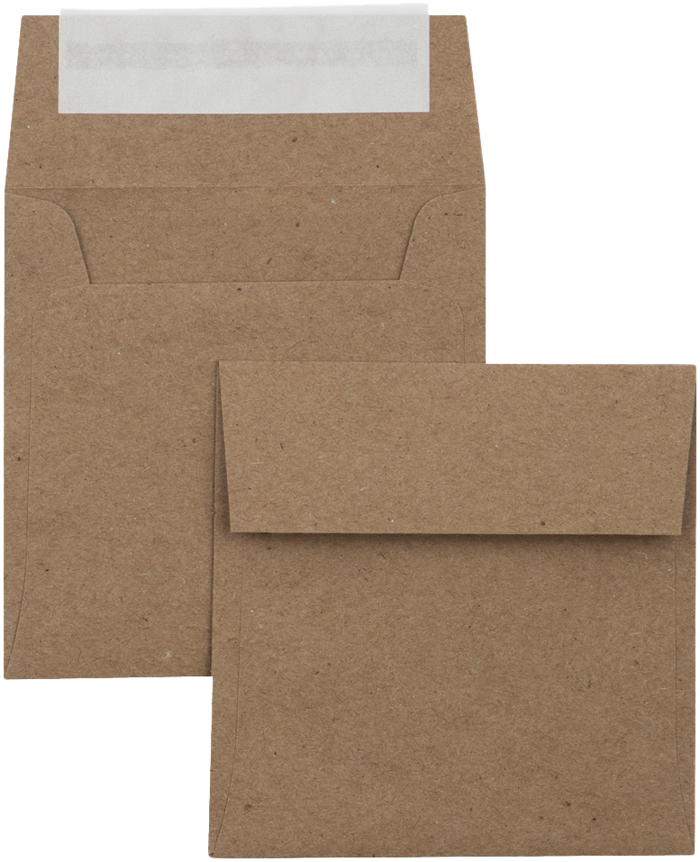 Grocery Bag 28lb 3 1/4 x 3 1/4 Square Envelopes with Peel & Seal