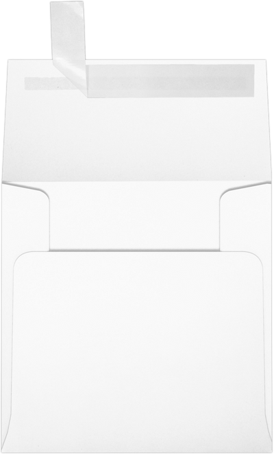 White Recycled 32lb 4 x 4 Square Envelopes with Peel & Seal