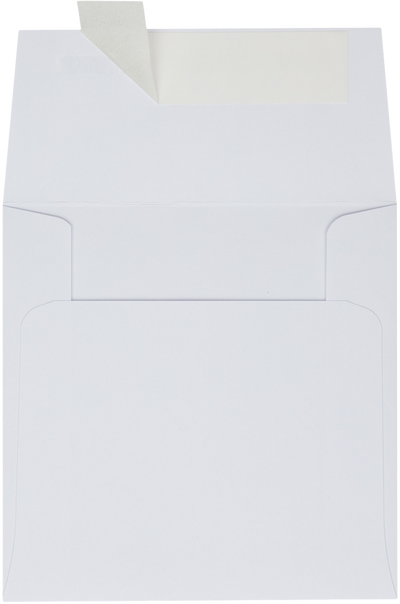 White 28lb 4 x 4 Square Envelopes with Peel & Seal