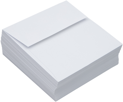 White 28lb 4 x 4 Square Envelopes with Peel & Seal
