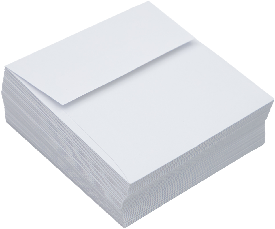 White 28lb 4 x 4 Square Envelopes with Peel & Seal