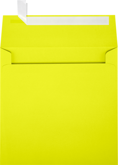 Citrus Yellow 32lb 5 x 5 Square Envelopes with Peel & Seal